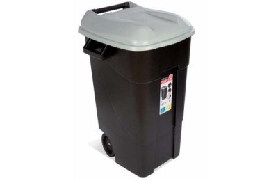 CONTENEDOR TAYG GRIS C/RU+PEDAL 120LTS.