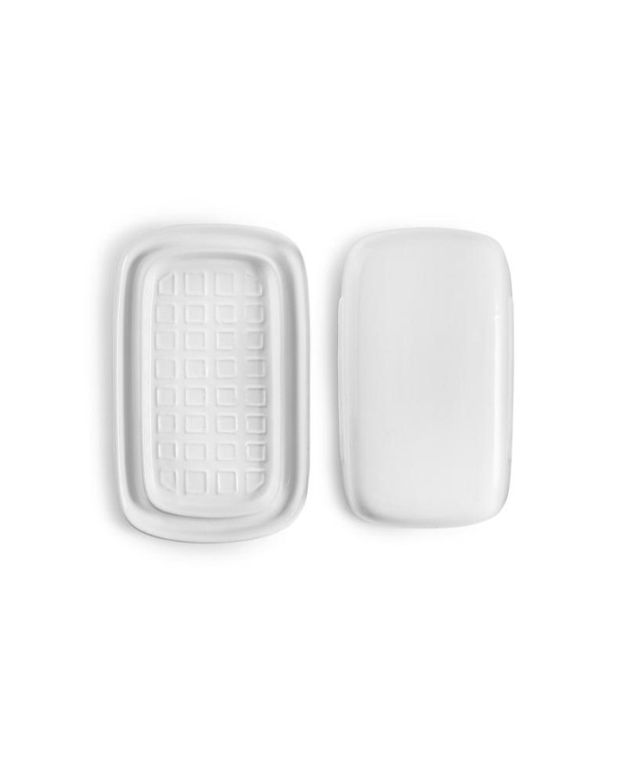 MANTEQUILLERA CERAMICA BLANCA IBILI