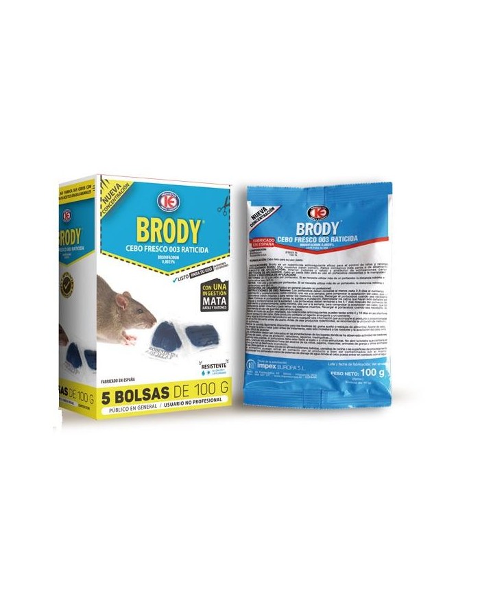 RATICIDA BRODY CEBO FRESCO 100GRS. D01.406