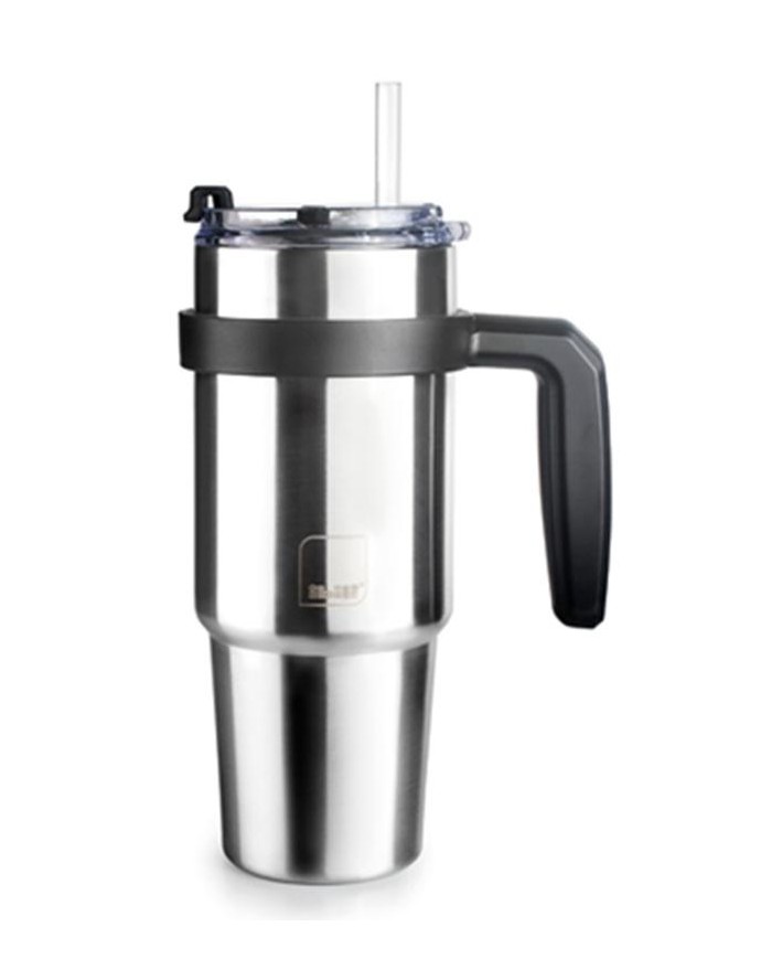 VASO TERMO IBILI GO INOXIDABLE CON ASA Y PAJITA 580ML. 669006