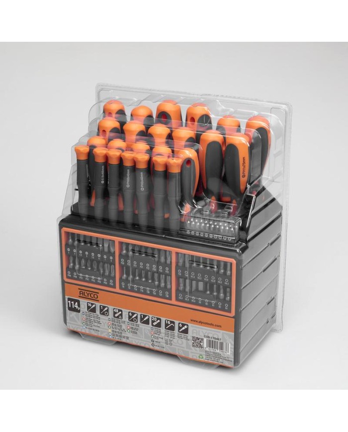 DESTORNILLADOR ALYCO ORANGE COMBI JUEGO 114 PIEZAS    170467