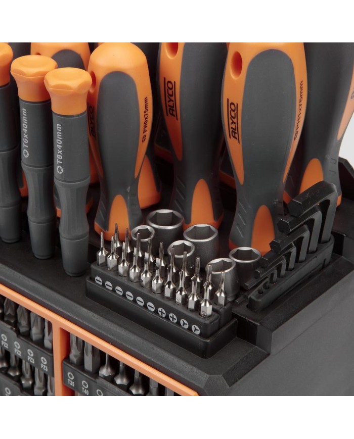 DESTORNILLADOR ALYCO ORANGE COMBI JUEGO 114 PIEZAS    170467