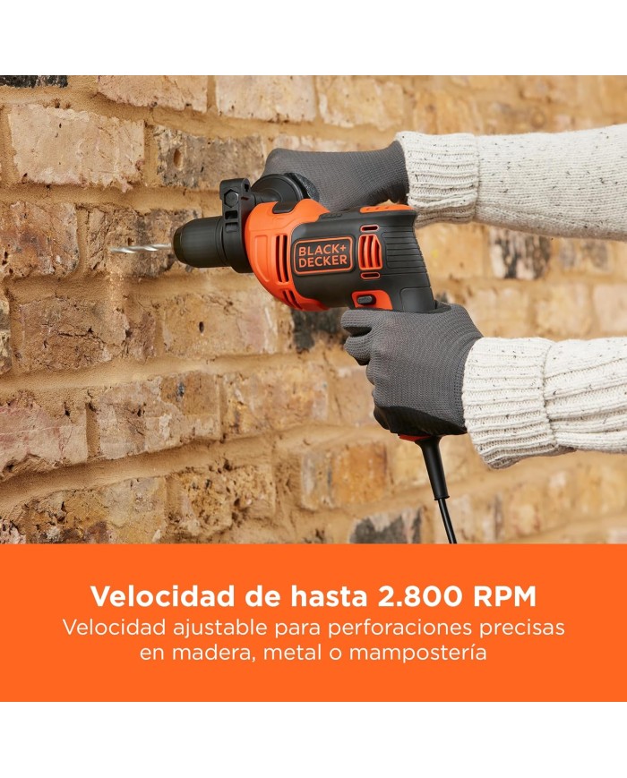 TALADRO PERCUTOR BLACK&DECKER 710W. BEH710K-QS