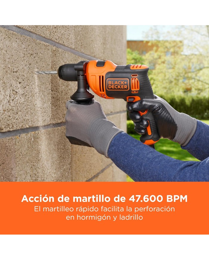 TALADRO PERCUTOR BLACK&DECKER 710W. BEH710K-QS