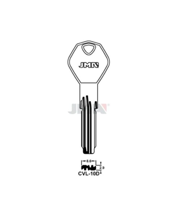 LLAVES BRUTO SEGURIDAD CVL-10D   LATON