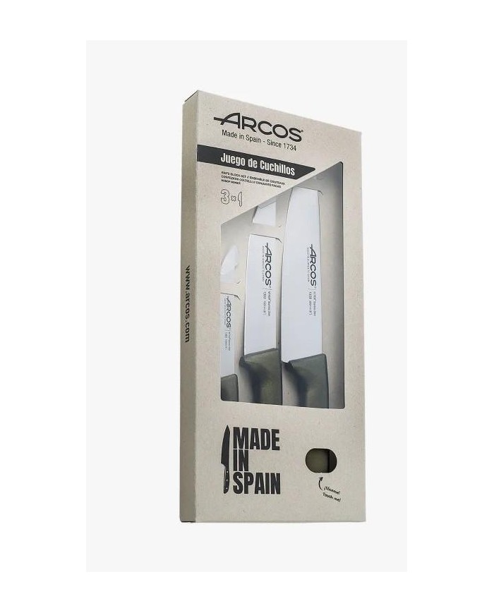 JUEGO CUCHILLOS ARCOS COCINA SERIE NIZA (3PZS.)  818000