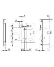 CERRADURA ISEO MODELO 741-20 CIL PERFIL L/LARGA