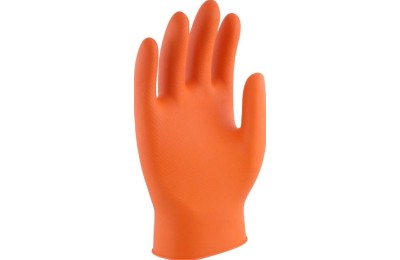 GUANTES NITRILO T-XL POWER NARANJA SANTEX CAJA 50UDS.