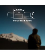 LINTERNA PARA CABEZA 3W. CINTA REGULABLE