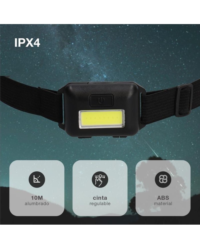 LINTERNA PARA CABEZA 3W. CINTA REGULABLE