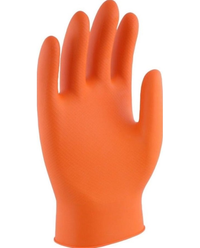 GUANTES NITRILO SANTEX POWER TALLA L NARANJA C/50UNID.