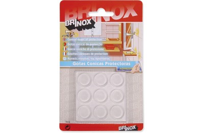 GOTAS ADHESIVAS BRINOX PLANAS 17X3MM. B/9PZS.