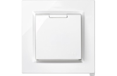 BASE ENCHUFE EMPOTRAR C/TAPA SIMON 10 BLANCO 8,4X8,4X4,5 CMS.