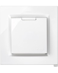 BASE ENCHUFE EMPOTRAR C/TAPA SIMON 10 BLANCO 8,4X8,4X4,5 CMS.