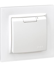 BASE ENCHUFE EMPOTRAR C/TAPA SIMON 10 BLANCO 8,4X8,4X4,5 CMS.