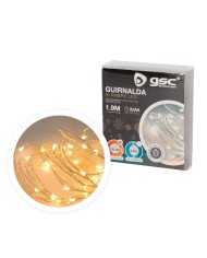 GUIRNALDA ALAMBRE LED 1'9MTS. 2700K GSC 2XAA