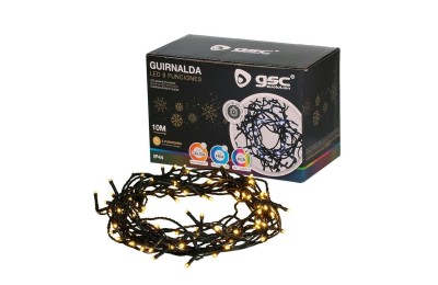 GUIRNALDA 8 FUNCIONES LED 10MTS. 2700K GSC