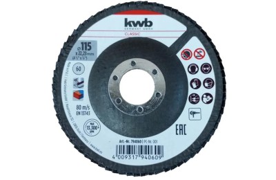 DISCO LAMINAS METAL KWB 115X22 P 60