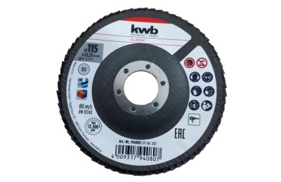DISCO LAMINAS METAL KWB 115X22 P 80