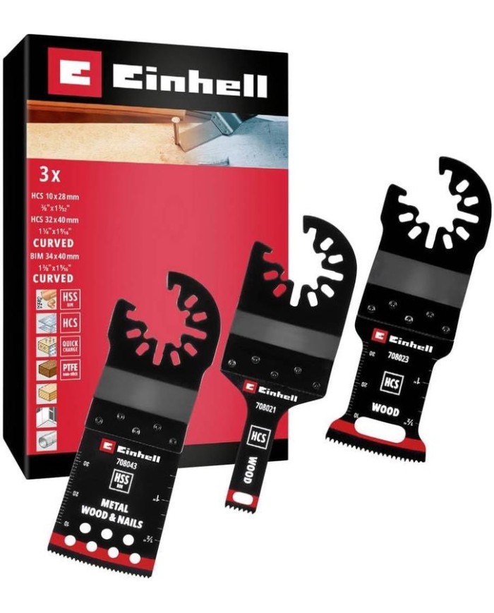 JUEGO 3 HOJAS CORTE EINHELL MULTIHERRAMIENTA OSCILANTE