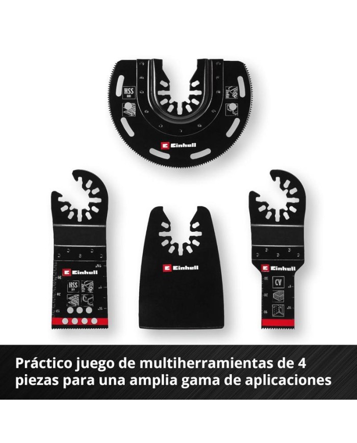 JUEGO 4 HOJAS CORTE EINHELL MULTIHERRAMIENTA OSCILANTE