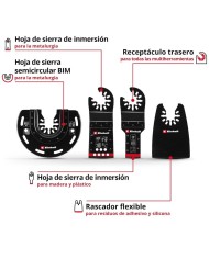 JUEGO 4 HOJAS CORTE EINHELL MULTIHERRAMIENTA OSCILANTE
