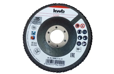 DISCO LAMINAS METAL KWB 115X22 P100
