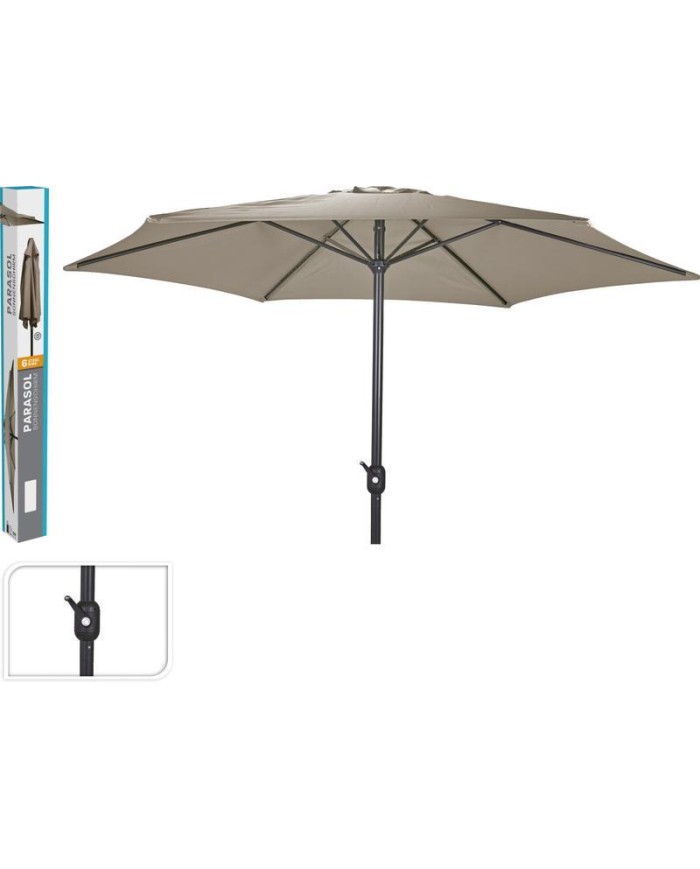SOMBRILLA JARDIN AMBIANCE 3 MTS. MARRON