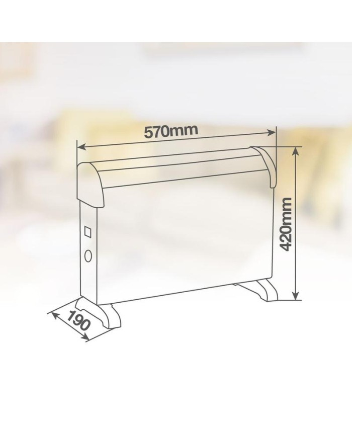 CALEFACTOR CONVECTOR MINI NAIROS 2000W. GSC