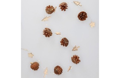 GUIRNALDA LED  1'0MT. ESTRELLAS, PIÑAS Y ARBOLES 2700K GSC