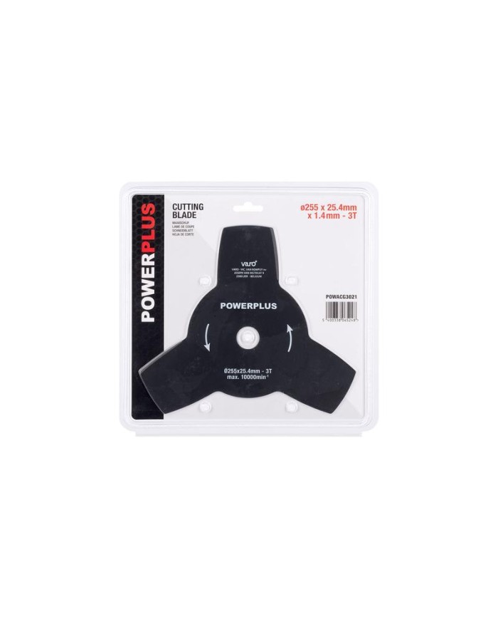 CUCHILLA DESBROZADORA POWERPLUS 255X25,4X1,4MM.