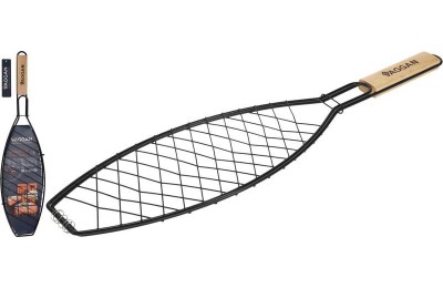 PARRILLA CROMADA DOBLE PESCADO BBQ