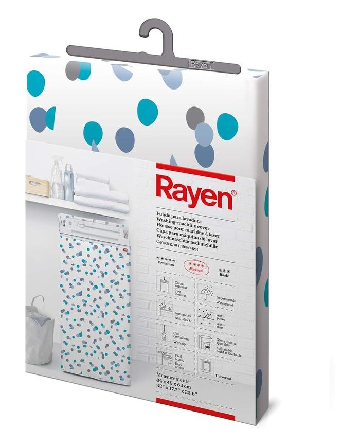 FUNDA LAVADORA CARGA SUPERIOR RAYEN 84X45X65 CMS.     ESTAMPADO CONFETI