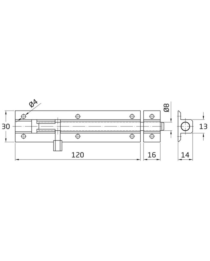 PASADOR LACADO AMIG BLANCO 500-120MM. 762.