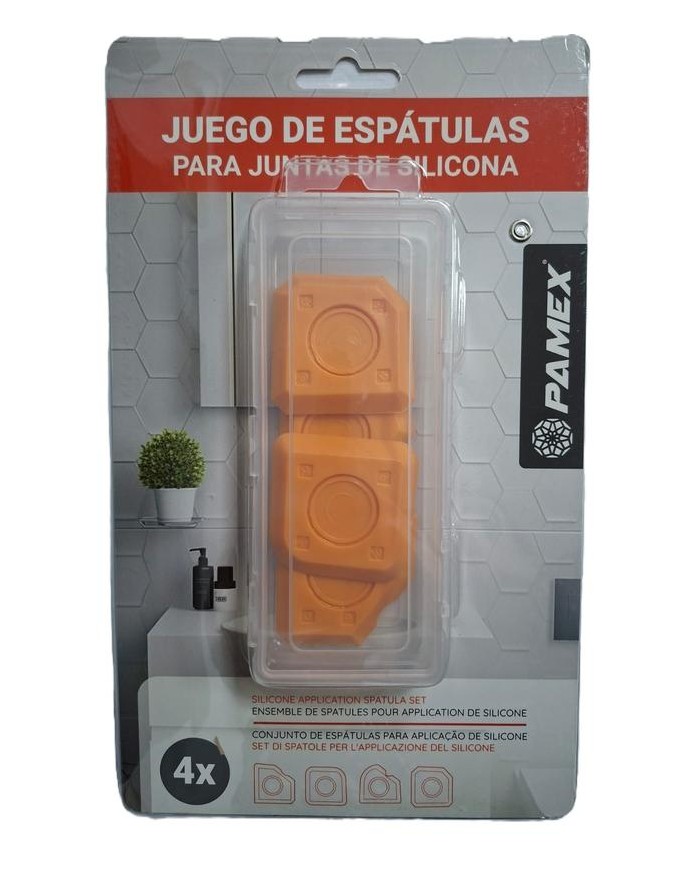 JUEGO  4 ESPATULAS PARA JUNTAS DE SILICONA PAMEX