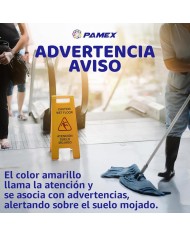 SEÑAL ADVERTENCIA SUELO MOJADO (CASTELLANO/INGLES) 62X30CMS. PAMEX