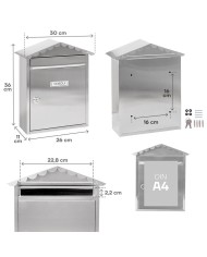 BUZON EXTERIOR ARREGUI VISIT ACERO INOXIDABLE 228X22MM.