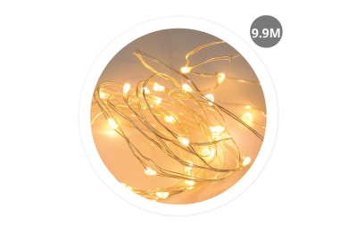 GUIRNALDA LED ALAMBRE 9'9MTS. GSC 8 FUNCIONES LUZ CALIDA