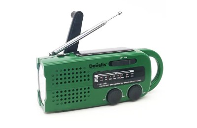 RADIO GSC LINTERNA LED DINAMO SOLAR Y RECARGABLE USB POWERBANK 3XAAA 150 LM