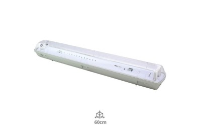 PANTALLA ESTANCA GSC 2 TUBOS LED T8 60CM
