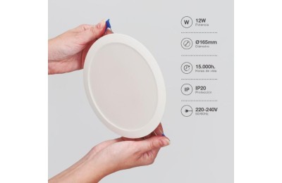 LED DOWN CIRCULAR EMPOTRAR GSC 12W 6500K BLANCO 16,5CMS.