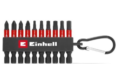 JUEGO PUNTAS ATORNILLAR 10 PZAS EINHELL 50X10 MOSQUETON