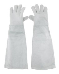 GUANTES PIEL LARGO GRIS TALLA 9 12UNID.