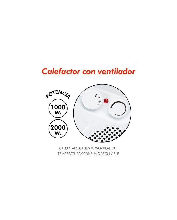 CALEFACTOR VERTICAL/HORIZONTAL HAYDENT 1000/2000W