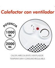 CALEFACTOR VERTICAL/HORIZONTAL HAYDENT 1000/2000W