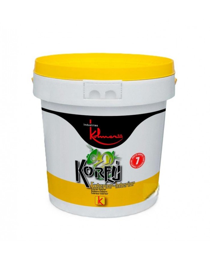 PINTURA PLASTICA KORFU INTERIOR EXTERIOR BLANCO MATE 750ML.