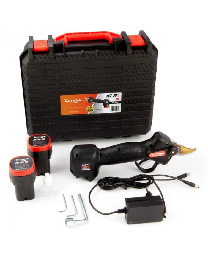 TIJERA PODA ALTUNA 16'8V. 2 BATERIAS 2.6AH HOJA TITANIO CORTE 30MM. ACB30TITANIO