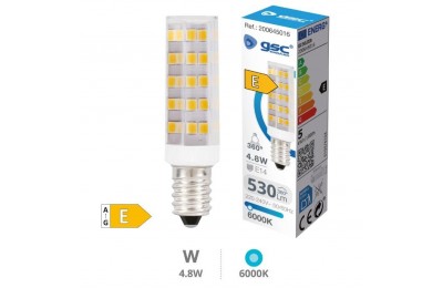 BOMBILLA LED TUBULAR GSC 4,8W E14 6000K 200645016