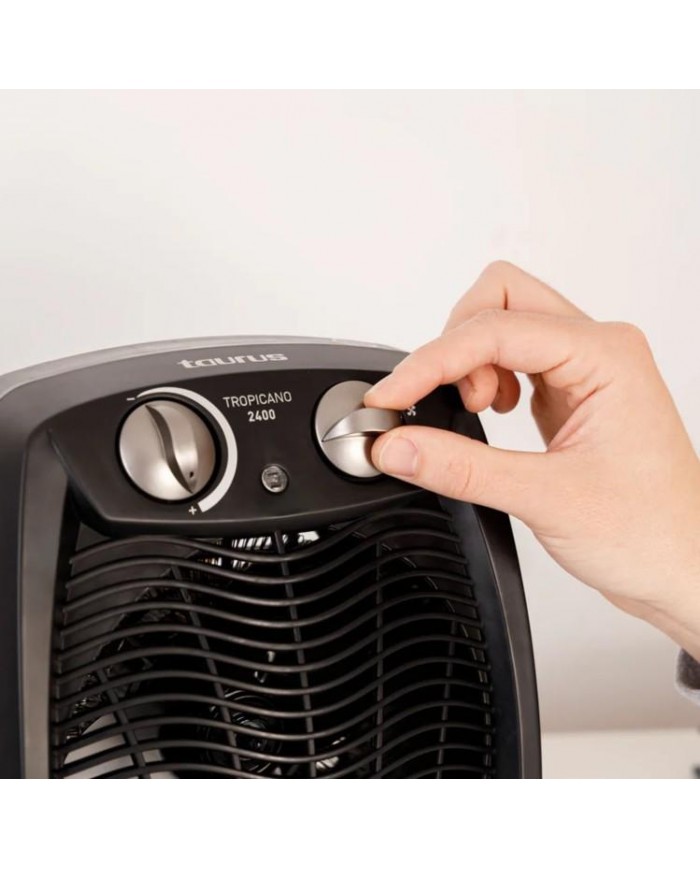 CALEFACTOR TAURUS TROPICANO NEGRO 2400W.