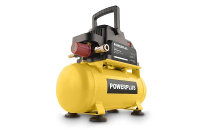 COMPRESOR 1100W. POWERPLUS 6L. SIN ACEITE POWX17215